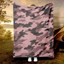 Camouflage Pattern Blanket, Soft Lightweight Throw Blanket, Air-Conditioned Room Blanket, Warm Nap Blanket For Home Office Travel Camping Same Day Cooling Print Flannel Flower Soft Comfortable Warm Napping Throw Dino Blanket,Men Gift,Boyfriend Gift Christmas,Blanket Gifts - Multicolor - View 47