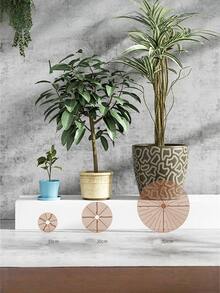 1 tấm phủ đất bằng nhựa tròn/vuông có thể điều chỉnh, kèm đinh cố định, lưới bảo vệ chống mèo đào bới, thích hợp cho cây trồng trong nhà và ngoài trời, bộ lót giỏ cố định có thể cắt được, rào chắn đất. - Nhiều màu - Xem 5