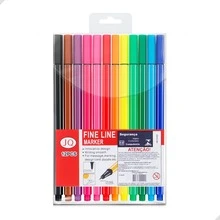 Kit Of 24 Fine Point 0.5 Colored Pens In A Case - Line Fine - Smooth Writing - Stabilo Type - Ideal For Studying - Bullet Journaling - 豐富多彩的 - 查看 12