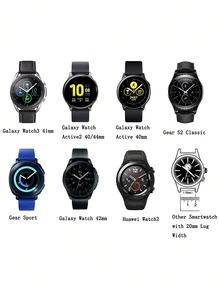 Leopard Print Bow 20/22 Mm Universal Strap Compatible With Samsung, Huami, Garmin, Honor Smartwatches - Silicone Surface Strap Pattern Compatible With GT2/Gt3, Watch 3/Galaxy - White - View 8