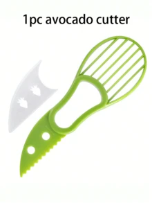 1件透明牛油果保鲜套装，带盖，包含牛油果工具套装、水果储存容器和三合一牛油果切片器，适合户外活动、露营和开学季使用。