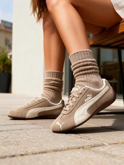 Puma Speedcat Elevated Wns 女式低帮系带休闲鞋，复古轻便舒适运动鞋 403619-02