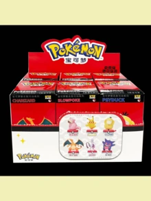 pokemon 3D可爱手办盲盒，口袋妖怪收藏桌面摆件，多功能创意小礼物，热门玩具，惊喜礼物 - 彩色 - 查看 8