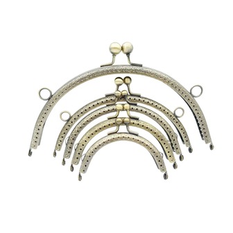 1pc 8.5cm/10.5cm/12.5cm/15cm/20cm Semi-Circle Wallet Frame, Silver