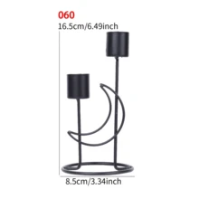 金属斋月烛台 - 优雅锥形设计，彩绘表面，桌面摆放，必备家居装饰，适用于婚礼、周年纪念晚宴、宴会、派对、月亮装饰（不含蜡烛）