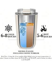 Fashion For Coffee Mug Stainless Steel Travel Water Bottle Insulated 260ml Cup, Stainless Steel Vacuum Cup, Leak Proof Reusable Double Walled Coffee Tumbler Suitable For Hot And Cold Drinks, Sparkling Water, Fruit Tea, Juice ,Coffee Gift - Light Grey - View 8