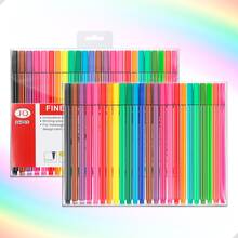 Kit Of 24 Fine Point 0.5 Colored Pens In A Case - Line Fine - Smooth Writing - Stabilo Type - Ideal For Studying - Bullet Journaling - 豐富多彩的 - 查看 3