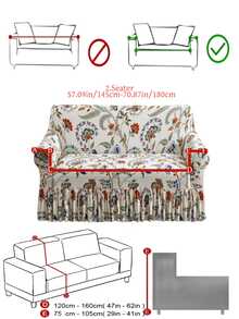 1件复古花卉图案宠物防抓透气弹力沙发套，四季通用印花防尘沙发套（不含枕套）