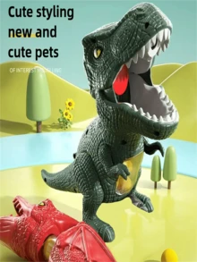 Electronic Dinosaur Shooting Game Toy - Electronic Scoring, Self-Propelled Dinosaur, Sound Effects & Water Spray When Hit, Pneumatic Soft Bullet Gun, Dinosaur Model. Suitable For Children Aged 6-12, Fun Competition Game, Suitable For Park, Indoor And Outdoor, Parent-Child Interactive Toy. Perfect Christmas Gift, Suitable For Boys And Girls (Gun Color: Red Or Blue, Random Delivery). - Multicolor - View 12