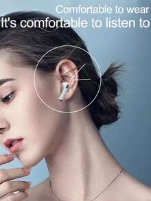 Wireless In-Ear Headphones With Charging Case, Long Playback Time, Stereo Headphones Suitable For Android Phones/ AlRP0DS Pro IPad IOS Laptops. Ideal Gifts For Family, Friends, And Children For Birthdays And Holidays, Compatible With Apple Phones, IPads, Laptops, Suitable For IOS And Android Users. Great For Birthday, Spring, Boyfriend, Girlfriend, Holidays, And Easter. Compact Portable In-Ear Wireless Mini Earbuds With Charging Case. - trắng - Xem 3