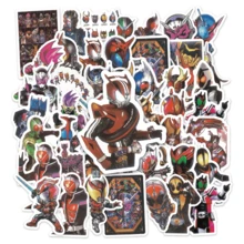52张假面骑士主题贴纸，高品质贴纸，可用于剪贴簿、日记本、笔记本电脑、保险杠、滑板、水瓶、电脑、手机等，为您的生活增添许多乐趣，是送给成年人的完美礼物。 - 彩色 - 查看 5