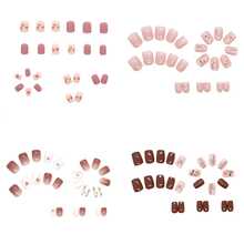 4 Boxes 96Pcs Short Squoval Press On Nails Blush Nude Matte Tulip Press On Nails, 24PCS Short Oval False Nails, Elegant & Gentle Ready-To-Wear Fake Nails For Women & Girls, Salon Quality Easy Apply Removable For Spring Summer Daily, Date, Wedding, Party Manicure.Kit De Uñas Acrílicas,Nail Kits,Christmas Nails Press On,Classy Nail Supply,Gel X Nails. - 混合裝613 - 查看 7