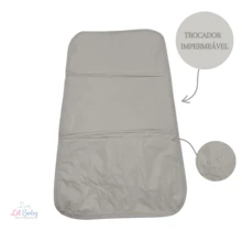 Let Baby Kit 5 Peças Bolsa Mala Maternidade Nuvem Grande C/ Trocador e Mochila Várias Cores Menino ou Menina - Lilás c/ Laços de Luxo - Visão 6