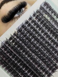 280 pestañas gruesas con rizo DD, pestañas en racimos voluminosas y esponjosas de 10-16 mm para un look dramático, ideales para principiantes