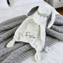 1pc Personalized Rabbit Towels, Long-Eared Rabbit Plush Towels, Easter Gifts, Sleeping Plush Towels