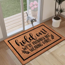 1 pièce Décoration de maison, tapis imprimé avec motif amusant, tapis en fausse laine - Hautement absorbant, facile à nettoyer, convient pour la décoration de la maison, la ferme, l'entrée, l'intérieur, la chambre, la cuisine, la salle à manger, le petit bureau/bureau à domicile, l'évier, la buanderie, le tapis, le tapis de cuisine, le tapis antidérapant - Multicolore - Voir 4