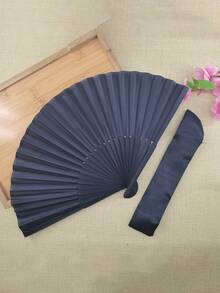 黑色经典折叠手扇，夏季降温佳品，优雅时尚的黑色折叠扇，方便携带，可轻松放入包中，适用于婚礼、派对、演出、舞蹈、家居装饰、节日、生日礼物、毕业礼物等多种场合。 - 彩色 - 查看 11