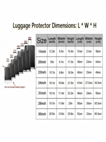 1 pieza Funda transparente de PVC para equipaje (18-30 pulgadas), Funda protectora de equipaje, Protector de maleta, Accesorio esencial de viaje, Adecuado para viajes de vacaciones. - transparente - Ver 10