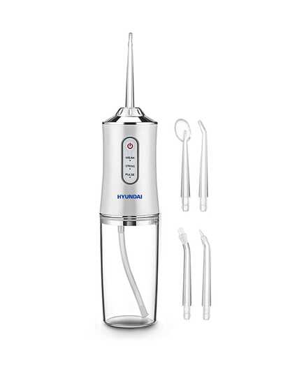 HYUNDAI Rechargeable Dental Flosser, Portable Handheld Wireless Teeth Cleaner, Electric Oral Irrigator, 3 Modes, 4 Nozzles, Suitable For Home Oral Care