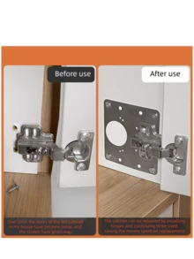 1/2/3 Stainless Steel Hinges (With Screws), Cabinet Hinge Repair Kit, Kitchen Cabinet Hinge Repair Plate, Fixed Bracket Hinge, Door Hinge, And Simple Cabinet Door Repair With Flat Bracket And Screw Holes.