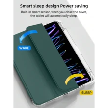 DANYCASE Case Compatible With IPad Pro M4/IPad Pro 6th/IPad Pro 5th/IPad Pro 4th/IPad Pro 3rd/IPad Pro 2nd/IPad 11th/IPad 10th/IPad 9th/IPad 8th/IPad 7th/IPad Air 7th/IPad Air 6th/IPad Air 5th/IPad Air 4th/IPad Air 3rd With - 墨綠色 - 查看 4