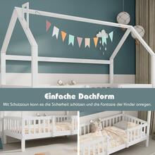 Kids Bed Frames, Headboards & Footboards - White + Pine + 90cm*200cm - View 4