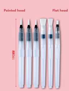 3/6/12 قطعة مجموعة أقلام حبر نافورة، فرش ألوان مائية صلبة، أقلام مياه ذات سعة كبيرة، أقلام ملونة قابلة للذوبان في الماء، هدايا، رسم وتصميم - أبيض - مشاهدة 6