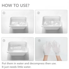 10/20/30/40/50pcs Soft & Comfortable Disposable Towels, Compressed Towels, Mini One-Time Compressed Face Towels, Portable Disposable Compressed Towels, Suitable For Travel, Home And Outdoor Activities - No Pattern - View 5