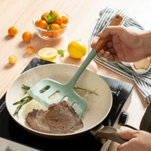 硅胶铲，配榉木手柄，可作鱼铲、牛排铲、煎饼铲、煎锅铲，可用洗碗机清洗，厨房烹饪工具，厨房小工具 - 彩色 - 查看 4