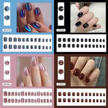 4 Boxes 96Pcs Short Squoval Press On Nails Short Oval Square Tip Black Press On Nails, Simple Solid Color False Nails For A Minimalist European & American Style, Edgy & Classy Fake Nails For Women & Teens, All Season Wear For Daily, Office, Party.Kit De Uñas,Nail Art Supplies,Christmas Decorations,Nails Christmas,Christmas Gifts For Women, - Gói hỗn hợp 632 - Xem 2