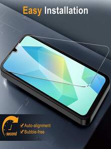 Tempered Glass Screen Protector 3pcs 9H High-Definition Smooth Oil Groove Tempered Glass Screen Protector Anti-Explosion Anti-Scratch Compatible With Samsung Galaxy S25 S24 Ultra A56 A36 Poco M6 X6 Note 13 14 Pro 14C 15C Spring Gift - Clear - View 12