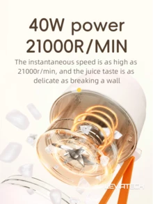 RAF 1个450毫升无线便携式电动榨汁搅拌机，USB充电迷你果汁搅拌机，带12个刀片和双杯，多功能榨汁杯搅拌机，适合家庭或户外厨房食品加工，非常适合榨取蔬菜、水果和制作冰沙。