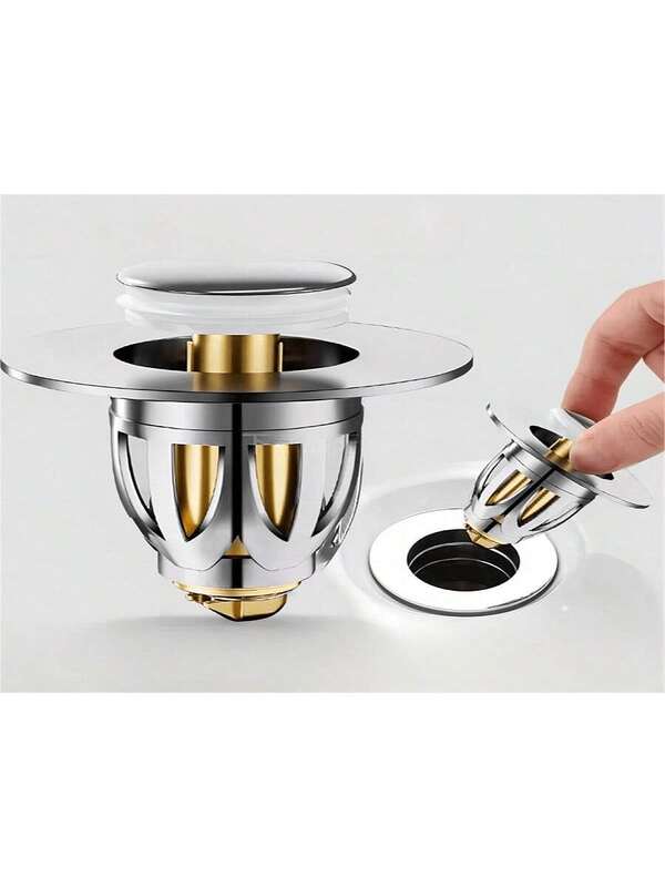 سدادة بالوعة قابلة للارتداد قطعة واحدة/قطعتان، مناسبة لبالوعة الحمام، لجمع الشعر والترشيح، ملحقات حمام مانعة للانسداد، أدوات حمام