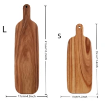 1/2pcs Extra Large Rectangular Wooden Cutting Board, Multipurpose For Cheese/Meat/Fish/Bread/Fruits & Vegetables - Easy Clean Surface, Butcher Block, Chopping Board, Chef's Board, Great Gift Idea, Kitchen Accessory - Brown - View 4