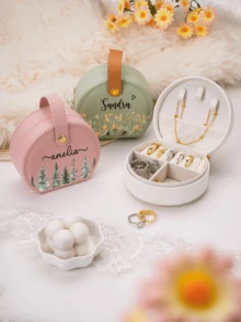 Joyero personalizado, bolsa de almacenamiento de joyas con nombre personalizado, recuerdo, regalo de vacaciones, regalo de cumpleaños, regalo para fiestas y festivales - W-286 Joyero - Ver 3