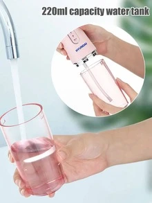 HYUNDAI Rechargeable Dental Flosser, Portable Handheld Wireless Teeth Cleaner, Electric Oral Irrigator, 3 Modes, 4 Nozzles, Suitable For Home Oral Care