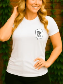 Camiseta Meme Nah I'd Win Engraçado Básica Unissex 100% Algodão Premium – Masculino e Feminino | Casual, Streetwear, Plus Size, Lançamento com Envio Imediato em Várias Cores - Branco - Visão 3