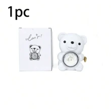 1pc Valentine's Day Rose Embrace Bear Gift Box, Creative Rotating Rose Jewelry Box, Red Soap Flower Gift Box, Necklace & Ring Storage Box (Jewelry Not Included)