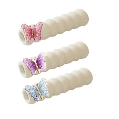 Embroidered Butterfly Door Knob Cover, Soft Warm Protective Sleeve, Anti-Collision Door Knob Guard, Reusable, Soundproof, Applicable For Home, Office, School, Storage