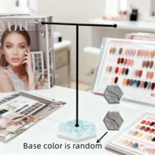 1/50pcs Removable Nail Polish Color Mixing Palette & Display Stand, Transparent Nail Art Sample Sticks With Metal Rings, Wrought Iron Metal Display Rack, Acrylic Practice Nail Polish Color Chart, Suitable For Nail Salons And Home Use - Multicolor - View 15