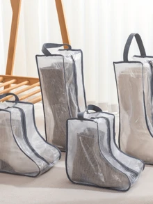 Portable Women's High-Top Boot Storage Bag, Multi-Layer Design, Transparent For Easy Viewing, Suitable For Home And Travel, Shoe Storage And Organization Bag, Shoe Bag, Travel Shoe Bag, Shoe Box, Shoe Organizer Bag, Shoe Washing Bag, Shoe, Spring Summer Picks, Brides Maid Gifts, Room, Bedroom Decor, Bedroom Decor, Beach, Travel, For Men, For Women, Vacation, Women's Day, Travel Essentials, Wedding Favors, Y2k, Bedroom, Car Accessories Women, Kitchen Decor, Beach, Summer, Vacation, Holiday, Travel Essential, Going Out Tops, Household Items - Multicolor - View 9