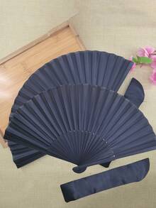 黑色经典折叠手扇，夏季降温佳品，优雅时尚的黑色折叠扇，方便携带，可轻松放入包中，适用于婚礼、派对、演出、舞蹈、家居装饰、节日、生日礼物、毕业礼物等多种场合。 - 彩色 - 查看 13