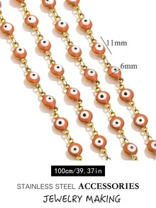 100厘米/39.37英寸不锈钢链油滴恶魔眼手工项链手链脚链DIY配件 - 項鍊 - 查看 8