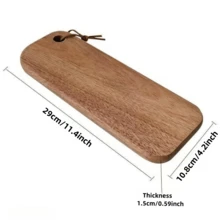 Heavy Duty Thick Handle Wooden Cutting Board | Wooden Tray | Long Handle Acacia Wood Cutting Board | Kitchen Cutting Board | Cutting Board | Afternoon Tea Pastry Dessert Tray | Vegetable Chopping Board, Household Long Rectangular Wooden Cutting Board | Kitchen Supplies - Brown - View 4