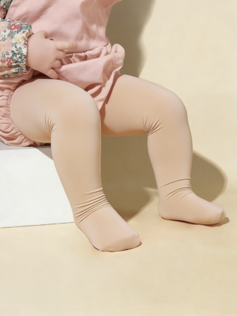 1pc White/Pink/Black/Skin-Tone Baby Girls' Breathable Comfortable Versatile Ballet Tights, 5 Sizes 4 Colors Available