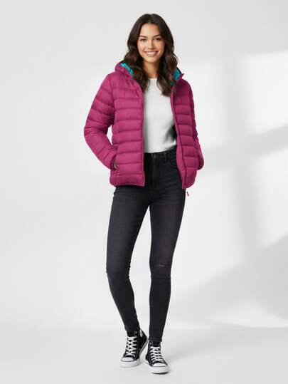 Roly 1 Padded Jacket For Children With Hood (Shipping Within 48h) - Various Sizes - Various Colors - 100% Polyester, With Zipper, With Padding And Quilted Lining, Side Pockets, Foldable And Easy To Store, Casual Coat, Comfortable, Light And Warm, Ideal For Autumn/Winter, Waterproof, Windproof, Daily Use, Going To School, Sports And Outdoor Activities