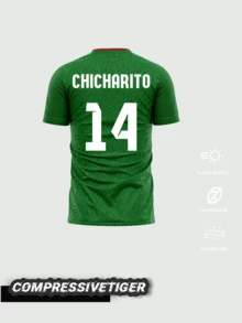 Jersey Sepak Bola Tim Nasional Meksiko Pria Custom, Atasan Latihan yang Menyerap Keringat, Dapat Dikustomisasi dengan Nama dan Nomor, Edisi Penggemar, Kaos Latihan Olahraga - Hijau - View 2