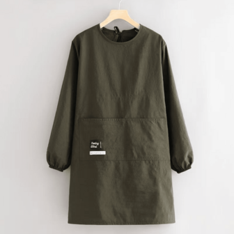 2025 New Style Anti-Oil Smock, Anti-Splashing Long-Sleeved Suspender Apron, Kitchen Home Cooking Work Clothes