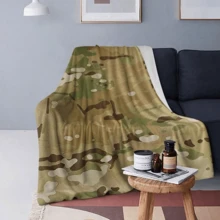 Camouflage Pattern Blanket, Soft Lightweight Throw Blanket, Air-Conditioned Room Blanket, Warm Nap Blanket For Home Office Travel Camping Same Day Cooling Print Flannel Flower Soft Comfortable Warm Napping Throw Dino Blanket,Men Gift,Boyfriend Gift Christmas,Blanket Gifts - Multicolor - View 34