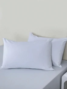 2pcWaterproof Pillowcase Without Filler, White Simple Bed Pillow Cover For Bedroo - White - View 10